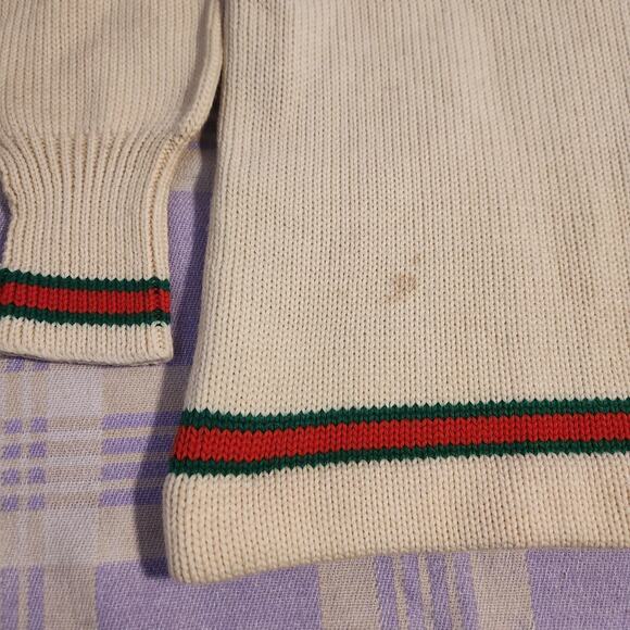 Vtg Letterman Cardigan Sweater 50s Fenger High School Englewood Knitting Gucci - Picture 10 of 10
